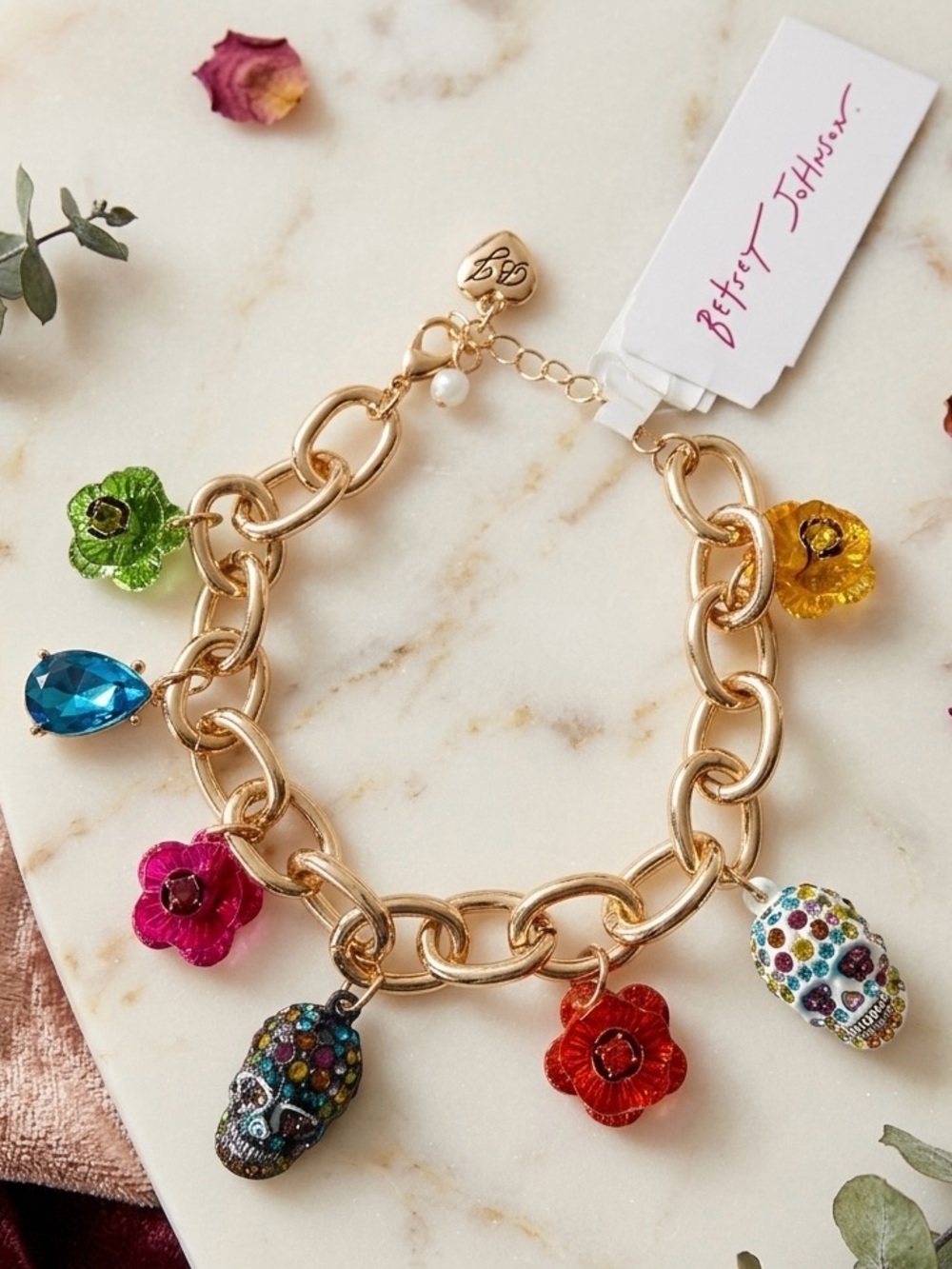 Betsey Johnson Day of the Dead Charm Bracelet - Picture 1 of 1